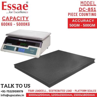 5000kg/500gm Essae DC-851N Platform Piece Counting Weighing Scale Capacity 5000kg and Accuracy 500gm | Platform Size 1500x1800mm | Four Load Cell Piece Counting Platform