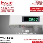 1000kg/200gm Essae Platform Industrial Weighing Scale DS-215HD | Essae Heavy Duty Digital Weighing Scale Capacity 1000kg and Accuracy 200gm | Platform Size 1000x1000mm