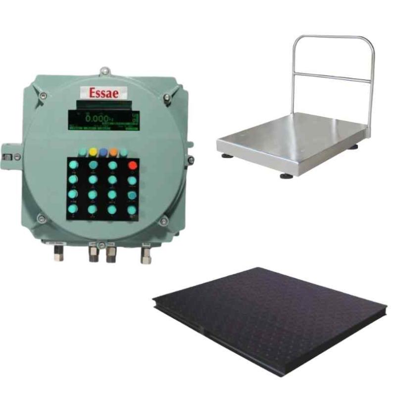 2000kg/500gm Essae DF-451 Flame Proof (FLP) Weighing Scale | IP-65 For Hazardous Area & Gas Group IIA, IIB, and Zone 1 & Zone 2 | Capacity 2000kg and 500gm Platform Size 1200x1200mm