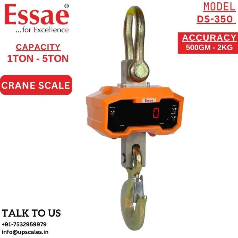 5Ton Essae DS-350 Heavy Duty Industrial Crane Weighing Scale Capacity 5Ton and Accuracy 2kg | Crane Scale With Remote Display
