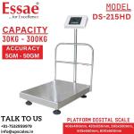 300kg/50gm Essae Platform Industrial Weighing Scale DS-215HD | Essae Heavy Duty Digital Weighing Scale Capacity 300kg and Readability 50gm | Platform Size 505x650mm