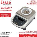 3200gm/10mg Precision Weighing Balance Essae AX Series | Essae Laboratory Weighing Balance Capacity 3200gm and Accuracy 10mg | Single Block With EMFR Technology (EMFR)