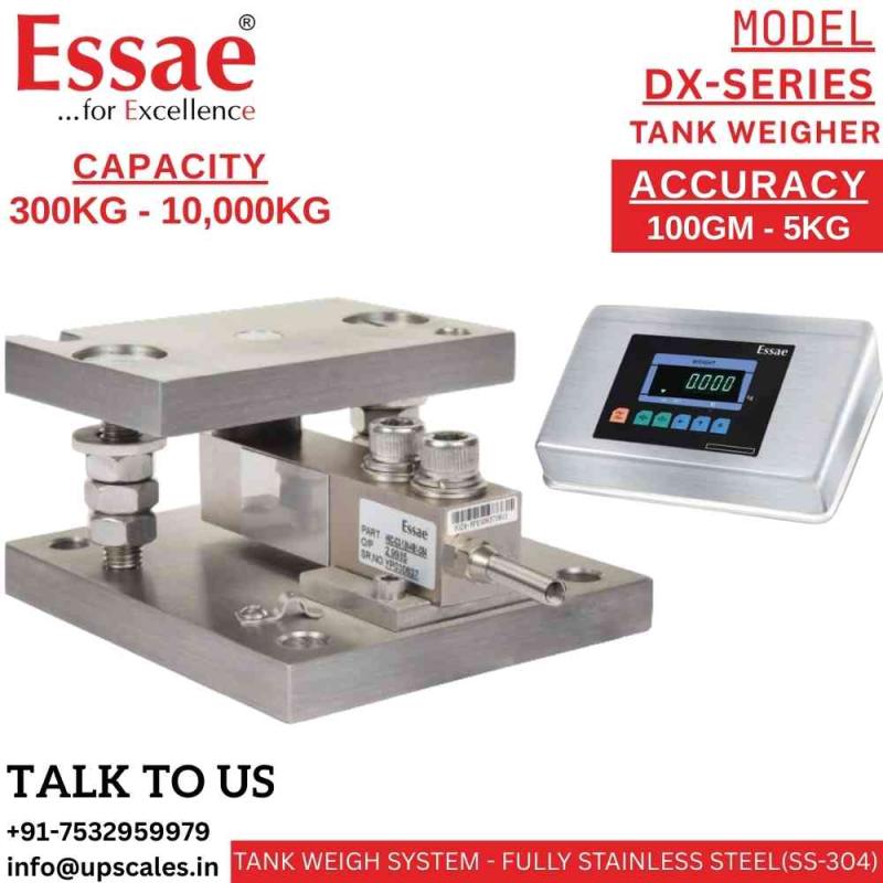 600kg/200gm DX-451 Tank Weigher Essae Tank Weighing System 4 Loadcell System Capacity 600kg and Accuracy 200gm | Fully Stainless steel(SS-304)