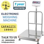 100kg Electronic Weighing Machine | UP Scales Electronic Weighing Machine – Capacity 100kg | Industrial & Commercial Scale 600x600MM