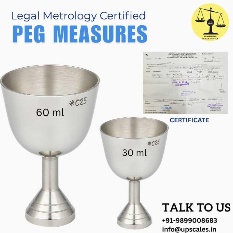 Peg Measure – Approved by Legal Metrology Department 30ML & 60ML | UP Scales
