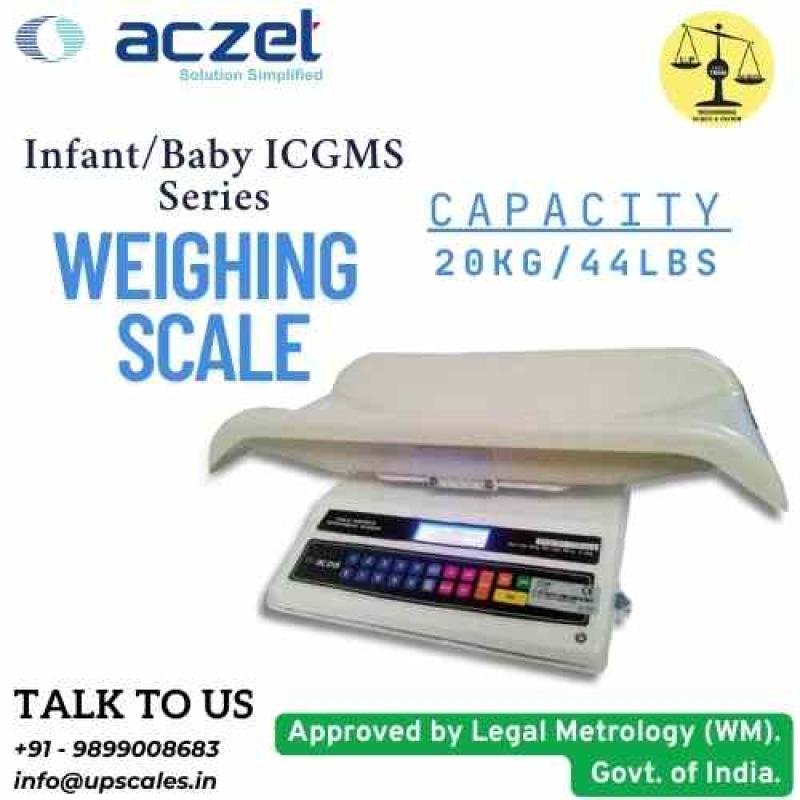 20kg/10gm Aczet Baby Scale ICGMS Series | Infant/Baby Weighing Machine Capacity 20kg and Accuracy 10gm