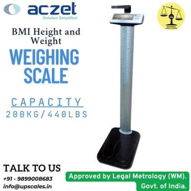 Aczet BMI Height and Weight Scale | BMI Height And Weight Scale Capacity 200kg/440LBS and Height 210CM