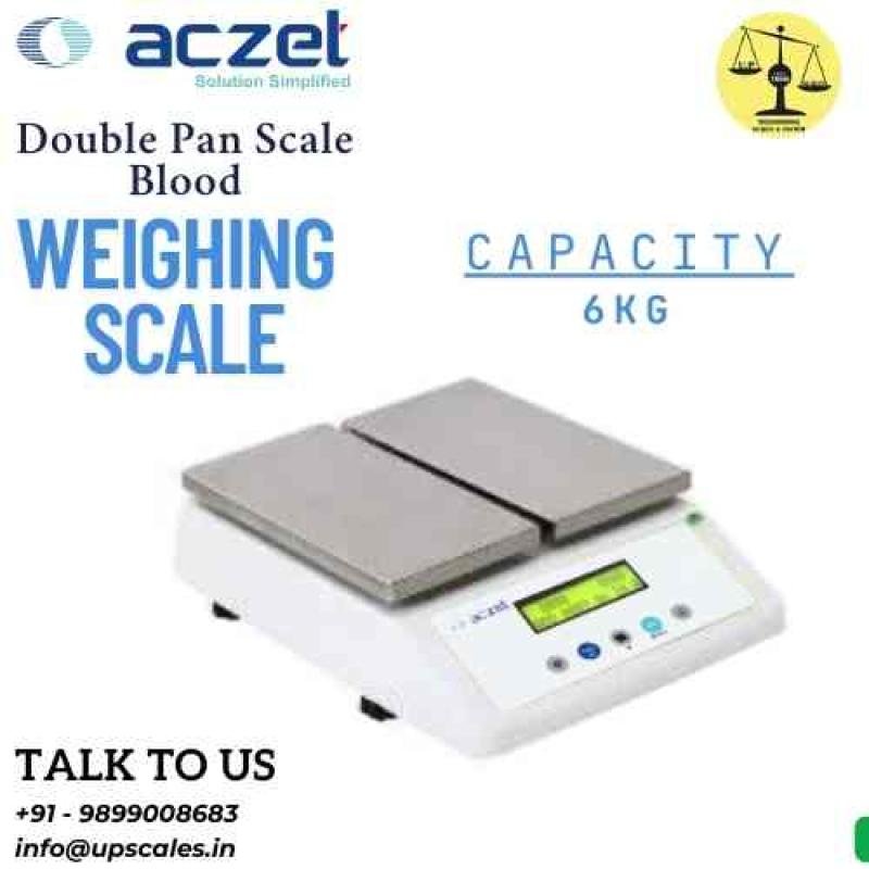 6kg/1gm Aczet Double Pan Scale | Blood Bank Scale Capacity 6kg and Accuracy 1gm