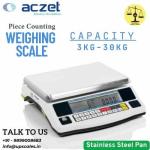 30kg/1gm Aczet Piece Counting Weighing Scale | Counting Table Top Scale Capacity 30kg and Accuracy 1gm
