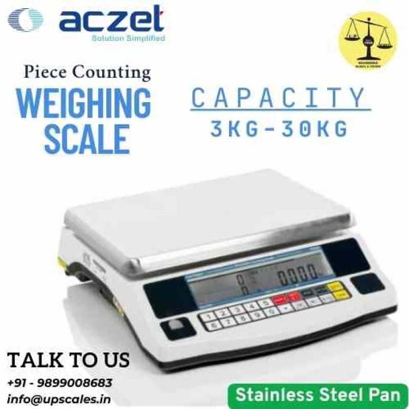 30kg/1gm Aczet Piece Counting Weighing Scale | Counting Table Top Scale Capacity 30kg and Accuracy 1gm