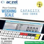 30kg/1gm Aczet Piece Counting Weighing Scale | Counting Table Top Scale Capacity 30kg and Accuracy 1gm