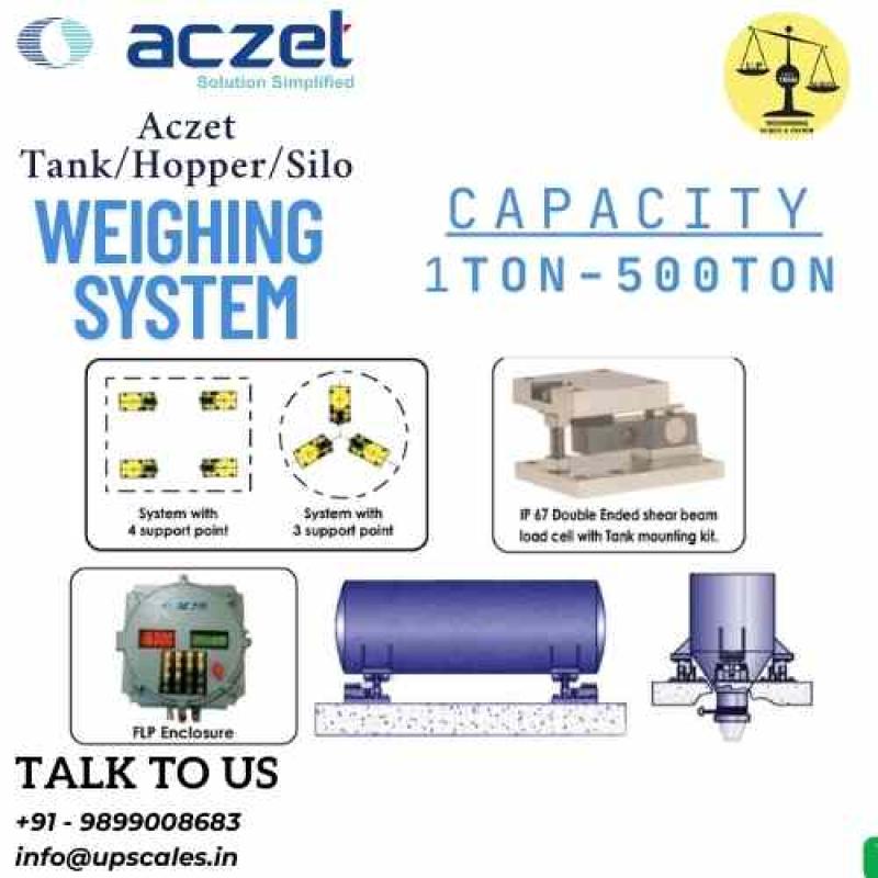 Aczet Tank/Hopper/Silo Weighing System TN Series | Bulk Storage Weighing Capacity 15Ton and Accuracy 5kg