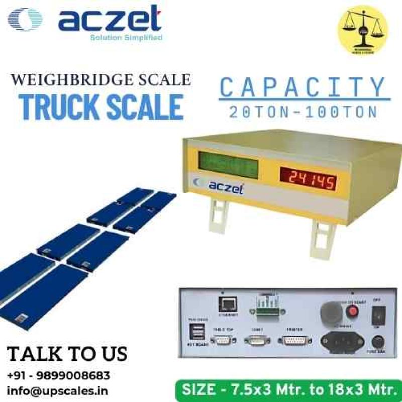 Aczet Weighbridge Scale | Weighbridge or Truck Scale Manufacturer Capacity 100Ton Size 18x3 Meter