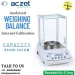 300gm/0.1mg Analytical Weighing Balance | Aczet CY-C Series Internal Calibration Capacity 300gm and Accuracy 0.1mg