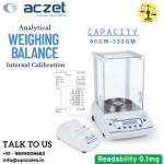 300gm/0.1mg Analytical Weighing Balance | Aczet CY-C Series Internal Calibration Capacity 300gm and Accuracy 0.1mg