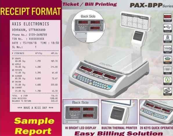 Bill Printing Weighing Scale