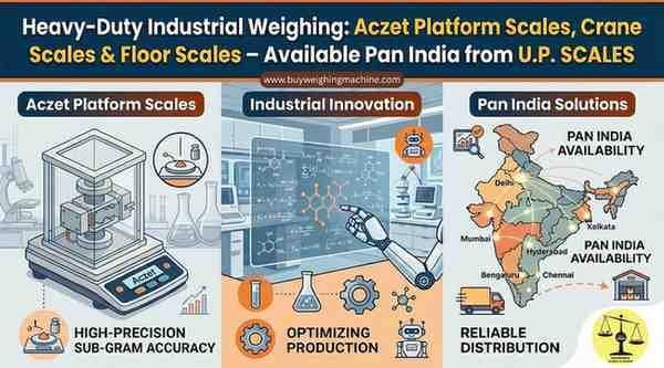 Heavy-Duty Industrial Weighing: Aczet Platform Scales, Crane Scales & Floor Scales – Available Pan India from U.P. SCALES