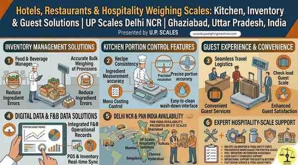 Hotels, Restaurants & Hospitality Weighing Scales: Kitchen, Inventory & Guest Solutions | UP Scales Delhi NCR