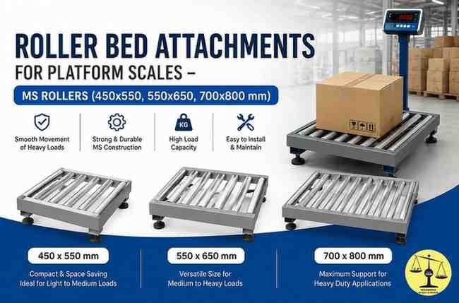 Roller Bed Attachments for Platform Scales – MS Rollers (450x550, 550x650, 700x800 mm)