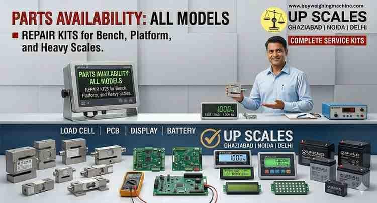Weighing Scale Spare Parts in Delhi NCR | Load Cell, PCB, Display, Battery | UP Scales