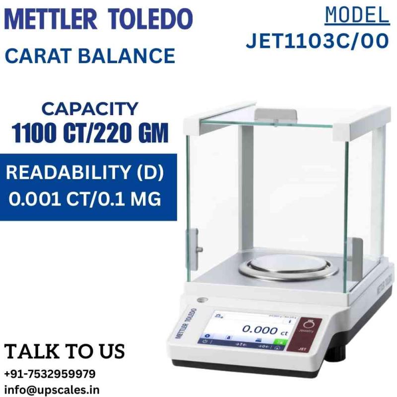 1100ct/0.001ct Mettler Toledo JET Carat Balance Capacity 1100ct/220gm and Accuracy 0.001ct/0.1mg | Mettler JET1103C Fully Automatic Internal Adjustment