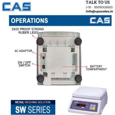 CAS SW Electronic Weighing Scale  | CAS Weighing Scale For Shop Capacity 3kg to 30kg | CAS Mini Weighing Scale SW Series