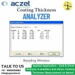 Coating Thickness Analyzer Aczet | Gold & Silver Analysis in jewellery and alloys, Coating Thickness Measurement on Metals