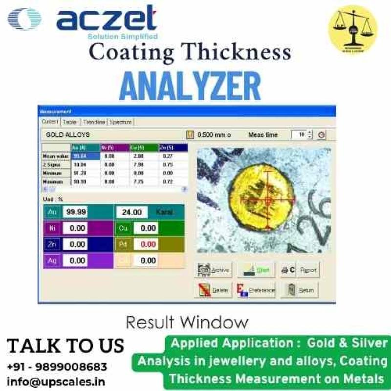 Coating Thickness Analyzer Aczet | Gold & Silver Analysis in jewellery and alloys, Coating Thickness Measurement on Metals