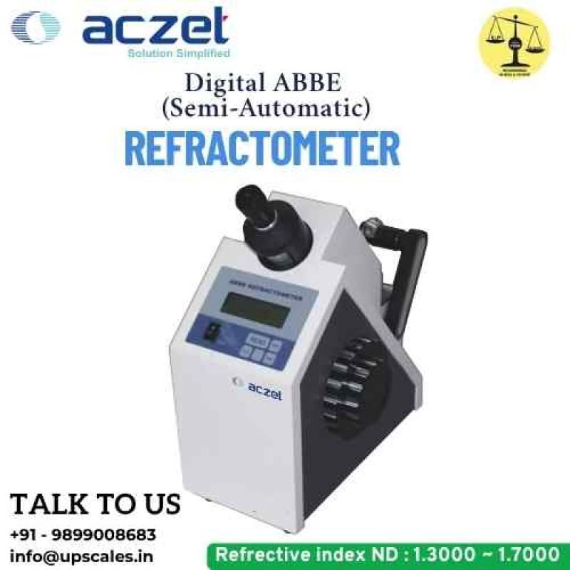 Digital ABBE Refractometer Semi Automatic | Digital ABBE Refractometer Dissolved solids Brix Range 0~95%