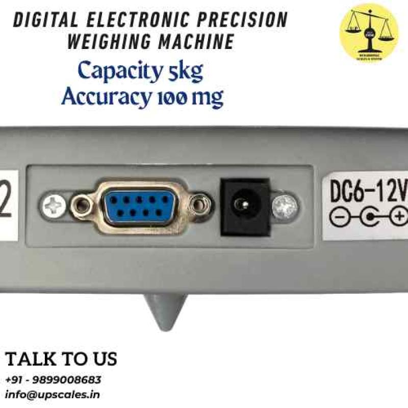 5kg/100mg Digital Electronic Precision Weighing Machine with Electromagnetic Induction Sensor | Capacity 5kg and Accuracy 100mg (0.1gm)