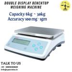 20kg/100mg Double Display Benchtop Weighing Machine | High Precision Capacity 20kg and Accuracy 100mg