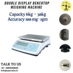20kg/100mg Double Display Benchtop Weighing Machine | High Precision Capacity 20kg and Accuracy 100mg