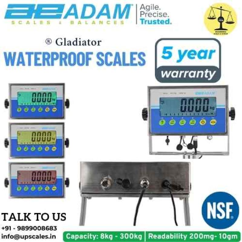 8kg/200mg Gladiator Waterproof Scales by Adam Equipment | Capacity 8kg and Readability 200mg(0.2gm) | 5 Year Warranty