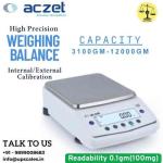 3100gm/100mg High Precision Weighing Balance | Aczet High Precision Balance CY-C Series Internal/External Calibration Capacity 3100gm and Accuracy 100mg