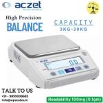 10kg/100mg High Precision Weighing Balance | Aczet High Precision Silver Weighing Balance Capacity 10kg (10000gm) and Accuracy 100mg (0.1gm)