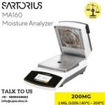 MA160 Sartorius Moisture Analyzer | Fully Automatic Infrared Moisture Analyzer For Managing Complex Tasks Capacity 200gm and Readability 1mg