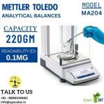 220gm/0.1mg Mettler Toledo Analytical Weighing Balance MA204 | Mettler Toledo Laboratory Analytical Balance Capacity 220gm and Readability 0.1mg (0.0001gm)