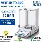220gm/0.1mg Mettler Toledo Analytical Weighing Balance MA204 | Mettler Toledo Laboratory Analytical Balance Capacity 220gm and Readability 0.1mg (0.0001gm)