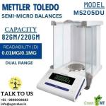 0.01mg/0.1mg Mettler Toledo Semi-Micro Balance MS205DU Dual Range | Laboratory Semi-Micro Balance Dual Range Capacity 82gm to 220gm and Readability 0.01mg to 0.1mg