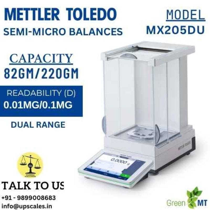82gm/0.01mg Mettler Toledo MX205DU Semi-Micro Balance | Laboratory Semi-Micro Weighing Balance Capacity 82gm and Readability 0.01mg