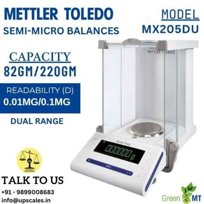 82gm/0.01mg Mettler Toledo MX205DU Semi-Micro Balance | Laboratory Semi-Micro Weighing Balance Capacity 82gm and Readability 0.01mg
