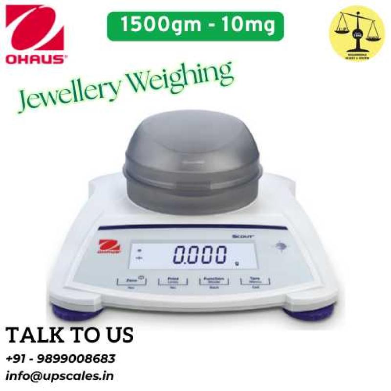 1500gm/10mg(0.01gm) OHAUS Jewellery Weighing Balance - Precious Metals & Gemstones | Capacity 1500gm and accuracy 0.01gm (10mg)