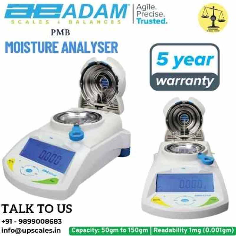 PMB Moisture Analyser by Adam Equipment | PMB Moisture Analysers Capacity 50gm and Readability 1mg