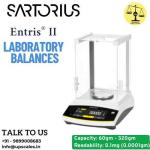 220gm/0.1mg Sartorius Entris® II Essential Laboratory Weighing Balances | Sartorius Laboratory Balance Capacity 220gm and Readability 0.1mg (0.0001gm)