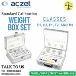 1mg to 500mg Standard Calibration Weight Box Aczet OIML - R111 Standards Calibrated by NPL/RRSL or NABL Accredited