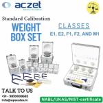 1mg to 500mg Standard Calibration Weight Box Aczet OIML - R111 Standards Calibrated by NPL/RRSL or NABL Accredited